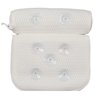 Oreiller de bain BBCare 4D Air Mesh Layers, portable, séchage rapide, lavable en machine, confortable, pour le dos, la tête et le cou, idéal pour la baignoire et le spa