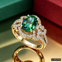 Bague de cocktail de luxe pour femme en or massif 18 carats plaqué or 14 carats avec rubis et diamant de laboratoire taille ovale serti à griffes, idéale pour les soirées