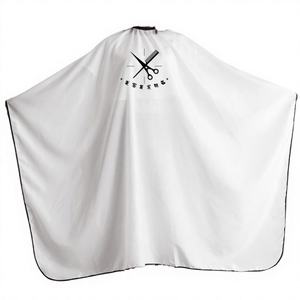 Capa de Barbero Blanca de Poliéster Resistente al Agua con Logotipo Impreso MX - Product Image 3