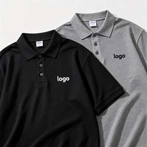 Polo pour homme 100% coton, logo personnalisé, haute élasticité, entraînement, mode, couleur unie, taille plus, polo de golf pour homme - Product Image 2