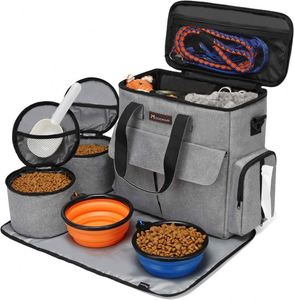 Free Sample <b>Large</b> Capacity Pet Travel Bag for Dogs and <b>Cats</b> with 2 Dog Food Bags Tote Airline Approved Pet Travel <b>Carrier</b> Bag - Product Image 1