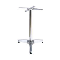 Base en aluminium commerciale 22''x22'' pour plateau de table carré ou rond 24''x30'' pour restaurant extérieur, finition argentée