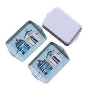 <span class=keywords><strong>Plateau</strong></span> de service en mélamine de taille <span class=keywords><strong>mini</strong></span> avec 2 poignées <span class=keywords><strong>Plateau</strong></span> en plastique personnalisé 8 pouces - Product Image 5