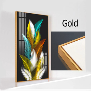 Nhà Máy Bán Buôn Đầy Màu Sắc Lông Trừu Tượng Lông Nhôm Khung Hợp Kim Vải In Ấn Ánh Sáng Tường Sang Trọng Sơn - Product Image 2