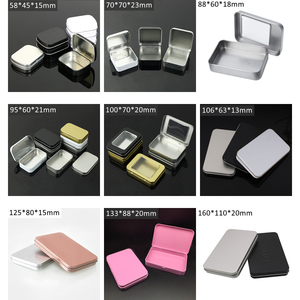 Logo nero opaco personalizzato A6 latta da cartolina all'ingrosso 160*100*20 Mm sottile rettangolo argento scatola di latta scatola di latta in metallo - Product Image 6