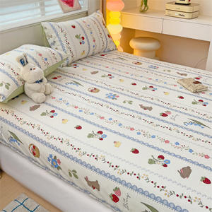 Juego de Cama de Estilo Fresco Sábana Bajera de Algodón Estampado de Alta Calidad - Product Image 6