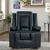 Canapé moderne inclinable électrique une place avec fonction pivotante extensible Rembourrage en cuir pour meubles de maison Vente en gros