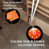 Plaque chauffante en caoutchouc de silicone flexible pour plaquettes semi-conductrices, sur mesure, avec protection thermique PT100