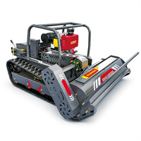 Tondeuse à gazon industrielle télécommandée sans fil 24V, monocylindre 4 temps, 9 CV, diesel, avec plateau de coupe antidérapant et ventilation forcée