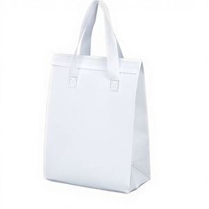 Custom <b>Disposable</b> Non Woven Aluminum Foil Laminated Thermal <b>Barbecue</b> Insulation Packaging Bag Silk Screen Printed Shoulder - Product Image 3