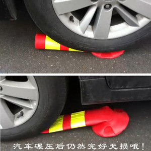 Warning <b>Post</b> 75cm Orange Reflective Elastic Bollard Traffic Lane Divider PU Plastic Crash Barrier IP65 No Power Required - Product Image 5