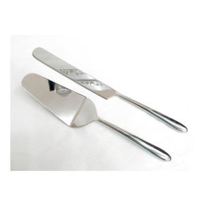 Juego de cuchillo y espátula para servir pasteles de acero inoxidable clásico de primera calidad, al mejor precio por mayor. - Product Image 1