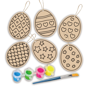 Kids <strong>Easter</strong> Party Drawing Toy Egg-Shaped Plywood Painting <strong>Craft</strong> <strong>Kit</strong> - Product Image 1