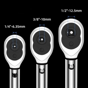Bộ cờ lê lực mạnh công nghiệp 5-220NM 72 răng, 3 món, 1/2 inch, 3/8 inch, 1/4 inch, thép CrV, hỗ trợ tùy chỉnh OEM - Product Image 5