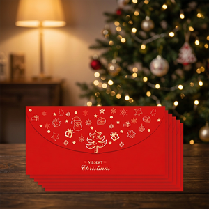 Christmas Gold Foil Red Envelope Gift Bag <b>New</b> <b>Year</b> Holiday Party Decoration Coated Paper Greeting <b>Card</b> - Product Image 5