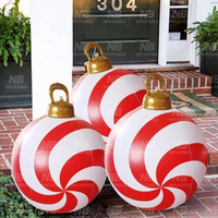 Ballons miroir de Noël gonflables en PVC - Design moderne imperméable, taille géante pour décorations festives