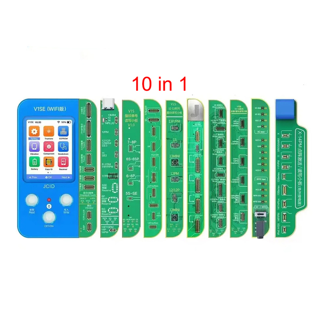 JC-V1SE Programmer Wifi Version 10 Boards & JCID Programmer with True Tone Fingerprint Battery Mobile Phone Accessories