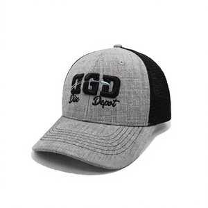 Gorra Trucker Heather de Alta Calidad con Bordado de Logotipo 2D/3D, Perfil Medio, 6 Paneles, Malla, para Hombre y Mujer, Gorra de Negocios, Venta al por Mayor - Product Image 1