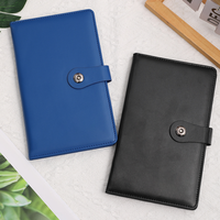 Personnalisé Pliable 24 Pièces PP Poche Couverture Souple En Cuir PU Reliure À Feuilles Mobiles Banque Dépôt Notes De Stockage Clip Cahier