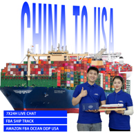 Tim Distribusi Pengiriman Barang Lintas Negara DDP Agen Pengiriman Cina ke AS LCL FCL Pengiriman Laut Door to Door Bea Cukai Terbayar Amazon