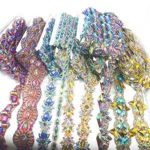 Adorno de tela de hierro con diamantes de imitación de resina colorida para <span class=keywords><strong>zapatos</strong></span> y ropa, accesorios de moda para disfraces de Carnaval - Product Image 1