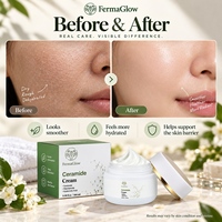 Crème Visage Fermentée au Céramide, Niacinamide et Acide Hyaluronique – Hydratante, Réparatrice, Apaisante et Raffermissante pour la Barrière Cutanée
