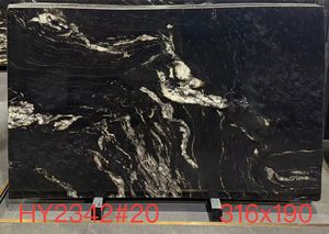Venta Caliente de Losas de Piedra Negra de Lujo para Mesas y Muebles, Piedra Negra Universo para Decoración de Fondo - Product Image 6