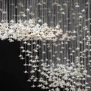 Lily Head Hanging Wedding Decoration <b>Ceiling</b> Artificial Flower Party Hotel Decoration White Calla Flower-head <b>Ceiling</b> - Product Image 1