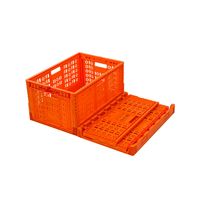 Caisses en plastique pliables de haute qualité, recyclables, empilables, pour le stockage logistique, avec trous de ventilation, caisses en plastique