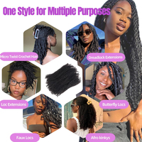 Extensions de Cheveux Brésiliens Remy Vierge Doux Afro Crépus en Vrac, Tissés, à Trame Unique, Locs, Dreadlocks, Cheveux Naturels Frisés