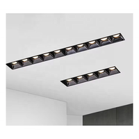 Projecteur LED Commercial en Aluminium à Grille Linéaire Anti-Éblouissement, Projecteur Mural 3W/10W/12W/15W pour Bureau, IRC 98, 50 000 Heures
