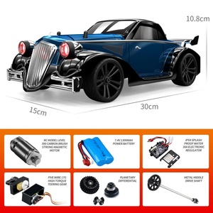 Voiture télécommandée électrique 1/16 35km/h 2.4G SCY 16302 Delin, modèle rétro classique, voiture de drift haute vitesse à quatre roues motrices, jouet RC - Product Image 6