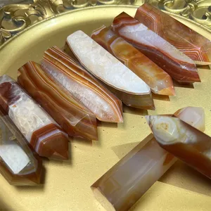 Hot Sale Natural Folk Crafts Healing Stones Crystal Quartz Tower Carnelian Wand Point For Decoration