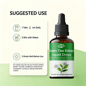 Extracto de Té Verde Líquido en Gotas, Marca Privada OEM, Estándarizado 50% EGCG 80% Catequinas, Apoyo Antioxidante, 60mL, Vegano, Sin OMG - Product Image 4