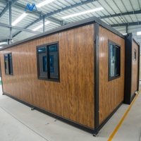 Installation rapide, maison conteneur extensible de 20 pieds, maison modulaire préfabriquée mobile