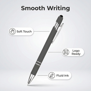 Bolígrafo de Metal con Pantalla Táctil Suave, Personalizable con Logotipo, Bolígrafo de Aluminio con <span class=keywords><strong>Punta</strong></span> de Bola para Promoción, Tinta Negra, <span class=keywords><strong>Punta</strong></span> de 1.0 mm, UV/Láser - Product Image 4