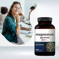 Le glycinate de magnésium végétalien de marque privée OEM complète des capsules/comprimés pour une amélioration efficace de la santé des minéraux