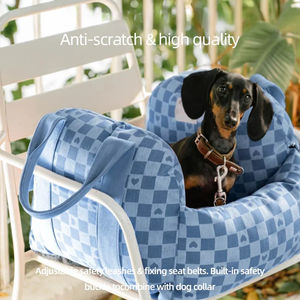 Asiento de Coche Portátil para Perros, Control Central, Antideslizante, Transportín para Perros, Caja Elevadora de Seguridad para Reposabrazos de Coche, Cama para Perros Pequeños y Gatos, Viajes - Product Image 2