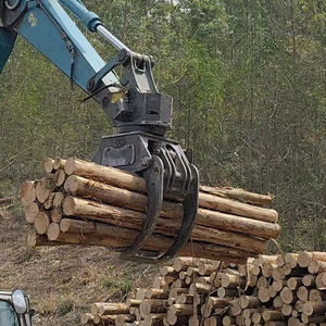 Grappin pour bois rond et bois d'œuvre pour excavateur de 55, 65, 70, 75, 80, 95 tonnes, grappin hydraulique rotatif pour bois rond - Product Image 2