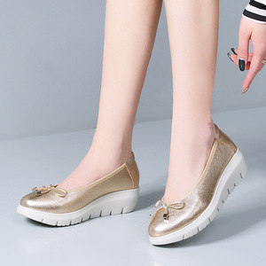 Nuevas Sandalias de Plataforma con Tacón de Cuña y Lazo para Mujer, Talla Grande, Estilo Europeo Americano, con Suela Gruesa, para Primavera - Product Image 1