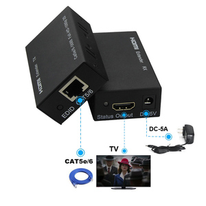 Vision Silver 60m <span class=keywords><strong>HDMI</strong></span> Extender Single Ethernet <span class=keywords><strong>Cat</strong></span> 5E/6 Compatible con 3D 1080P Control IR bidireccional Accesorio de audio y video - Product Image 3