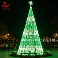 Arbre de Noël géant à LED avec structure métallique, décoration extérieure pour les fêtes et les cérémonies, idéal pour les centres commerciaux, design durable et imperméable