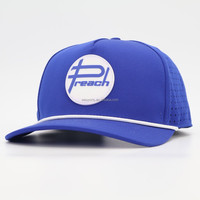 Gorra de béisbol de 5 paneles al por mayor, ajustable, impermeable, con logo bordado personalizado, estilo papá, gorra de golf con cuerda