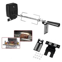 Kit Moteur de Rôtissoire Universel Robuste en Acier Inoxydable Chromé pour Barbecues au Charbon de Bois, Résistance à la Corrosion, Sain, ODM