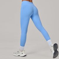Hochwertige nachhaltige recycelte Hosen Nahtlose gerippte Yoga-Leggings Yoga-Fitness-Hosen Laufen Yoga-Sport hosen für Frauen