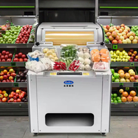Scelleuse de barquettes semi-automatique électrique en acier inoxydable pour l'emballage alimentaire, film plastique, usage commercial