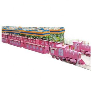 Petit train électrique d'extérieur pour centre commercial, équipement de divertissement, modèle Chuangbo en acier et PRV sur rail vapeur - Product Image 1