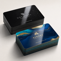 Cartes de visite professionnelles en papier offset imprimées recto-verso avec logo personnalisé, finition brillante/mate, remerciements et salutations