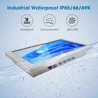 PC todo en uno de acero inoxidable de 21,5 pulgadas PC de panel de pantalla táctil capacitiva industrial montada en la pared