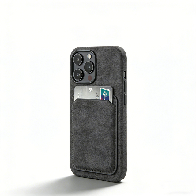 Skin Soft Non-Slip Safe Business Design Multi-Brand Compatible Wallet Phone Case Stylish Mag Credit Card Holder for